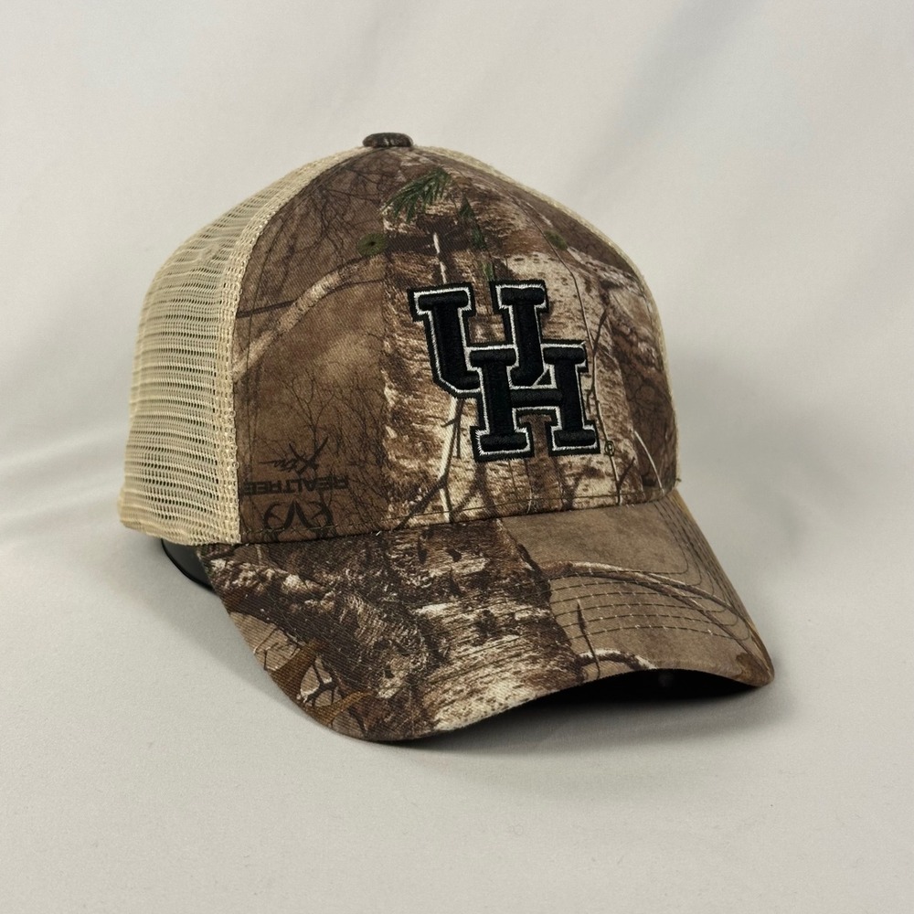 University of Houston Camo Trucker Hat Brown Realtree Xtra Camo Mesh Snapback